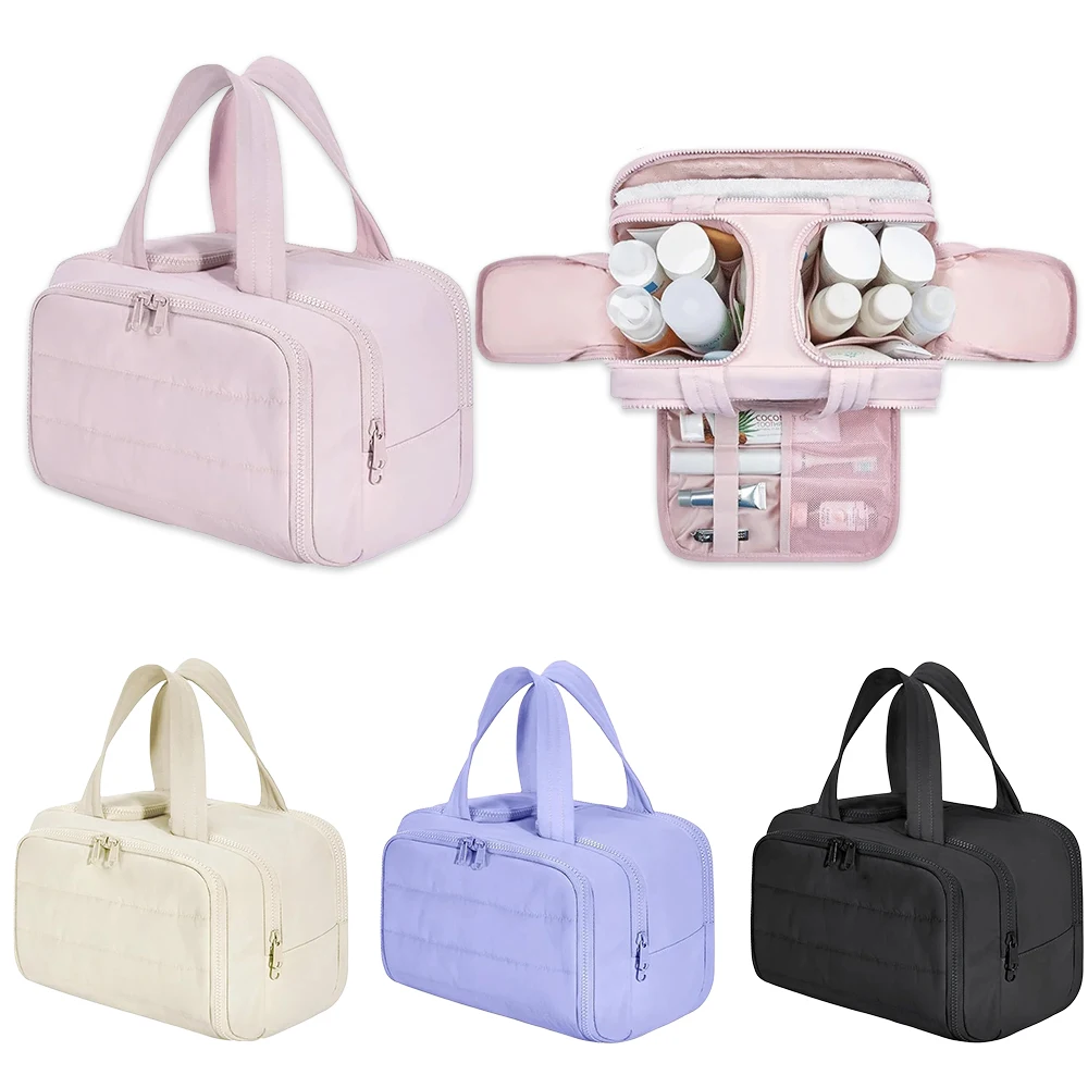 Large Capacity Cosmetic Bag Female Travel Wash Handbag Bathroom Partition Shower Makeup Pouch Waterproof Toiletries Organizer