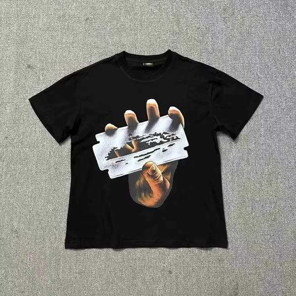 2026 American Street Hip Hop Retro Short Sleeve T-Shirt Printed Women's Loose Cotton Crew Neck Couple Summer T-Shirt