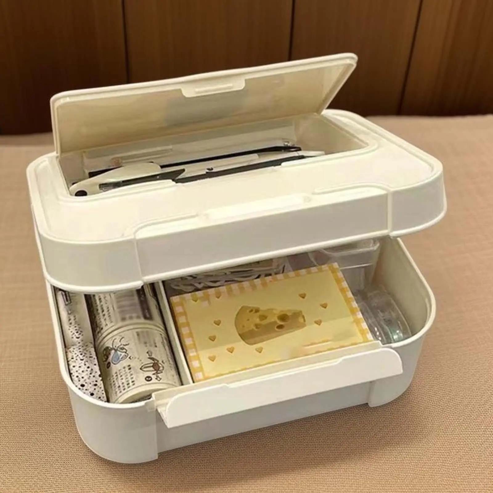 

Stationery Storage Box Cosmetic Storage Case Desk Organization Organizing