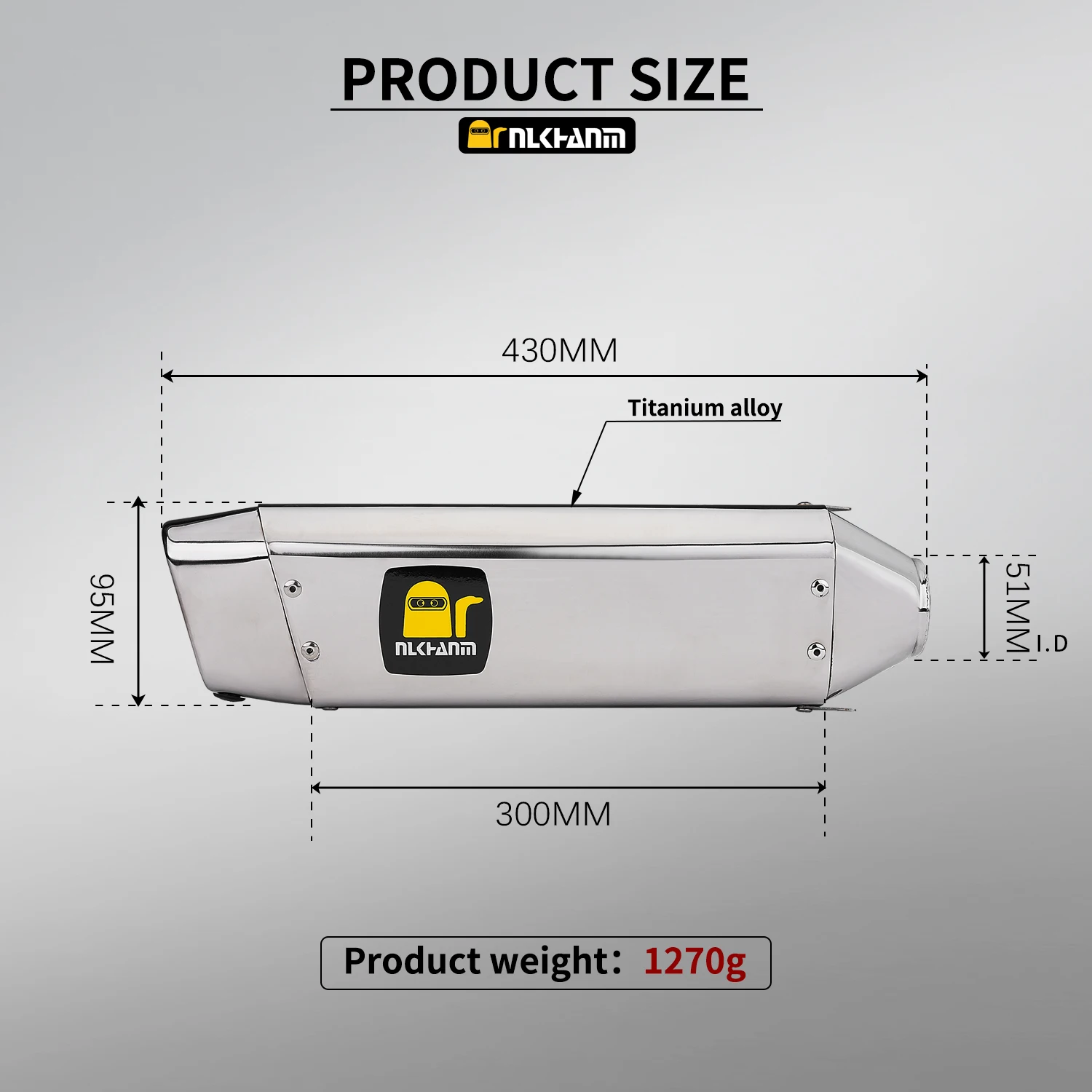 Universal motorcycle Exhaust NlkHanm T-Star Ti. Muffler Escape Tail Pipe with DB Killer For NINJA400 800NK CB400F FZ6 GSX1300