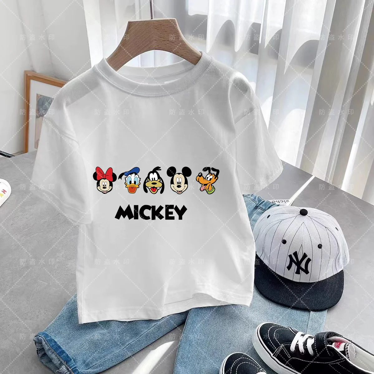 

Kawaii Minnie Y2k Tops T-shirts Disney Girl Boy Cartoons Children Clothes 2024 Summer Mickey Kawaii Cartoons Disney Mickey Kids