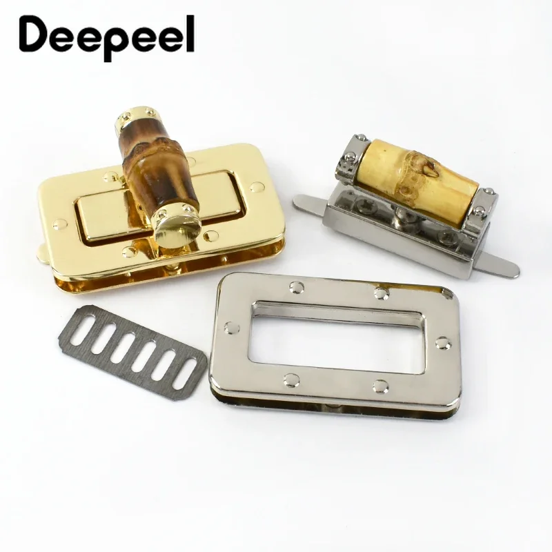 1/2/5Pcs Deepeel 25/33mm Metal Turn Twist Lock Buckle Bags Bamboo Closure Clasp Handbag Purse Latch Luggage Hardware Accessories