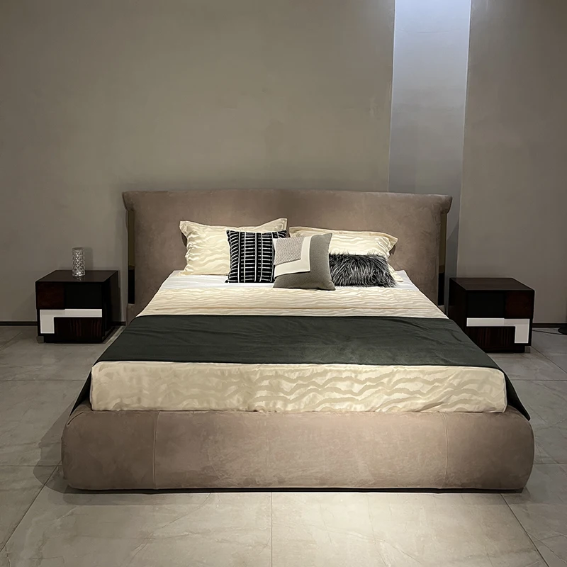 

Высококачественный роскошный современный комплект мебели для спальни, тканевая двуспальная кровать