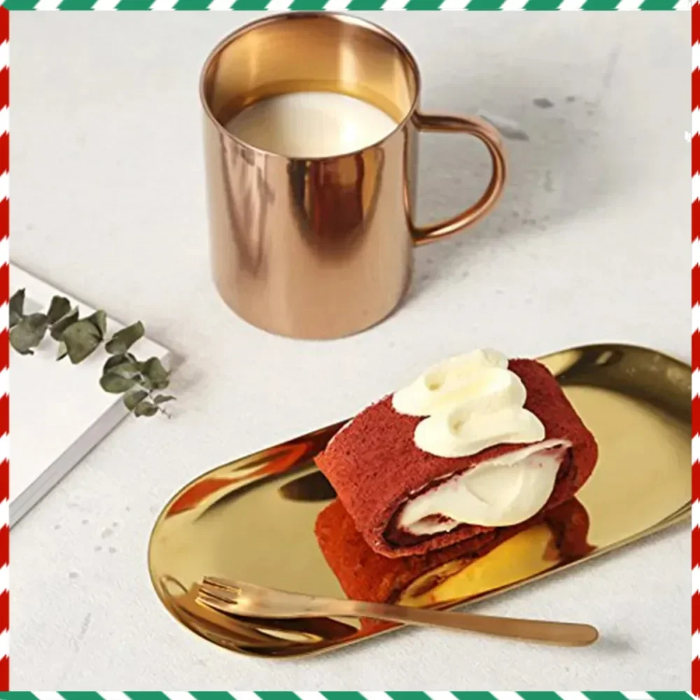 

Modern Simple Metal Stainless Steel Storage Tray Jewelry Display Tray Shooting Props Trinkets Display Box Multi-functional