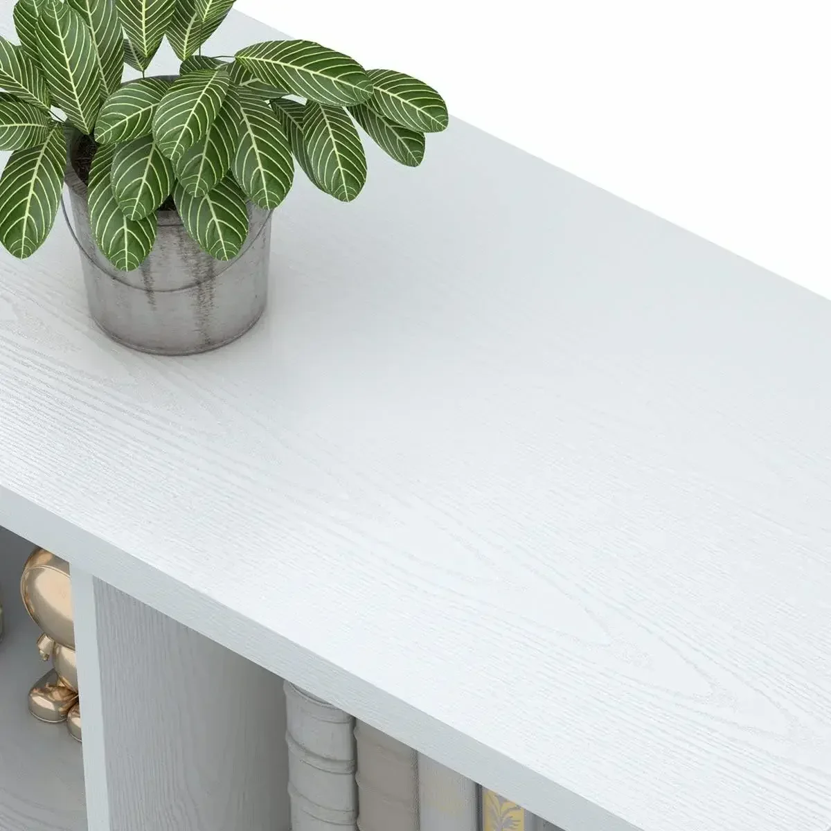 [سعر مخفض! شحن مجاني! ] رف كتب منظم للتخزين مكون من 8 مكعبات، خزانة كتب من الخشب الريفي، رف طويل أفقي صناعي