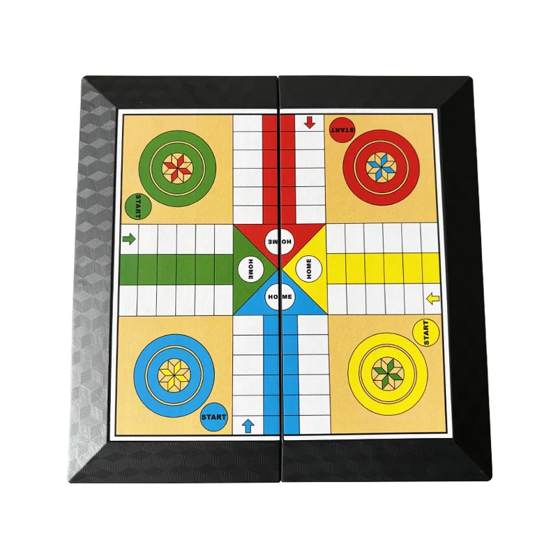 Ludo ゲームセット ストラテジーゲーム 親子インタラクション 折りたたみボード付き 旅行 家族ゲーム ティーン向け 子供用 パーティーおもちゃ
