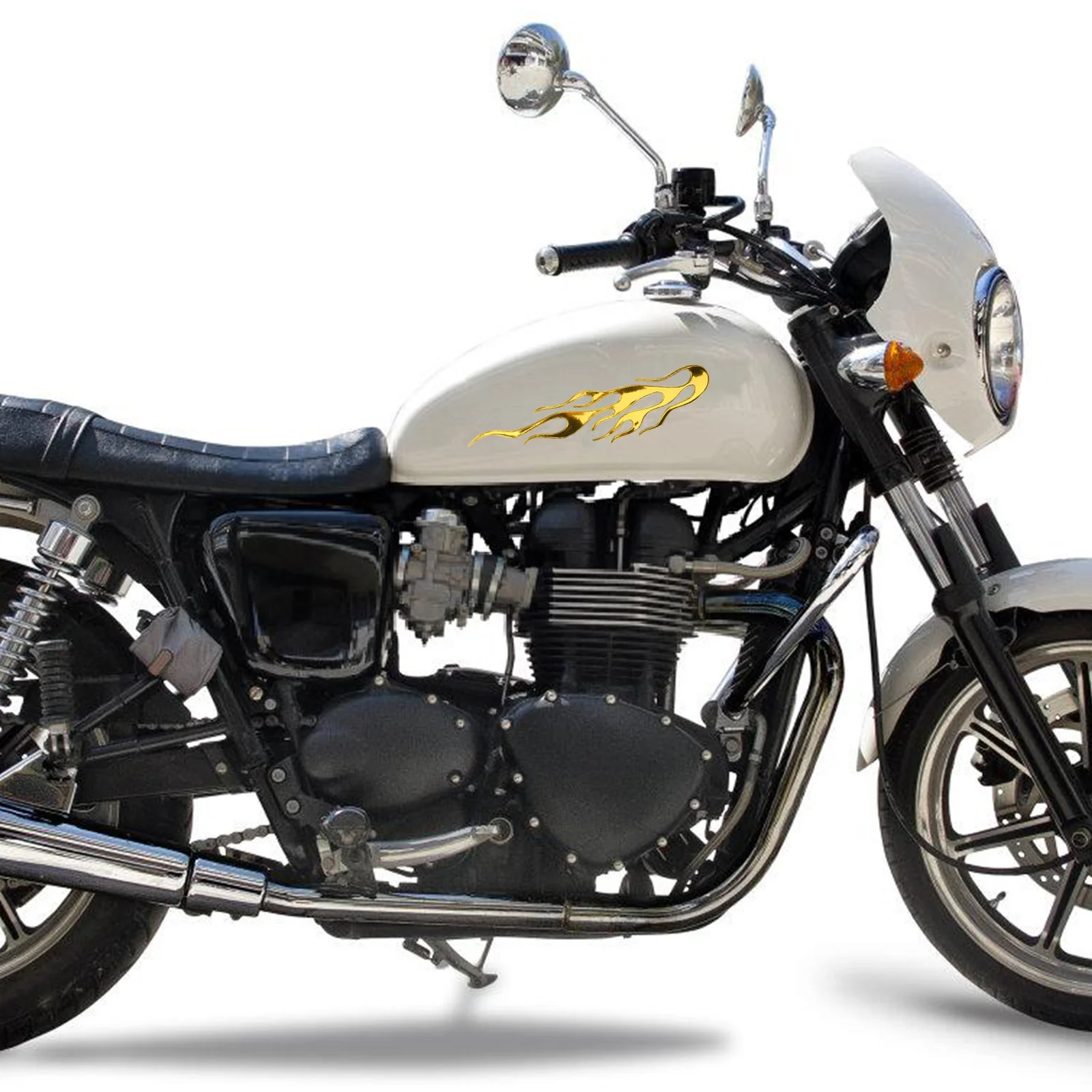 

10pcs Motorcycle Stickers Flame Design 3D Pvc Decals For Cars Motorbikes Gas Tank Decorative Vehicle Auto Sticker Car Decal