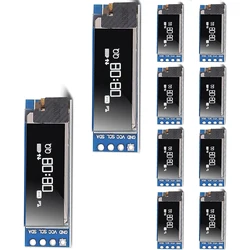 10PCS 0.91'' 12832 IIC I2C OLED Display Module 0.91inch I2C 128x32 SSD1306 LCD Display Module Blue I2C OLED Screen Driver