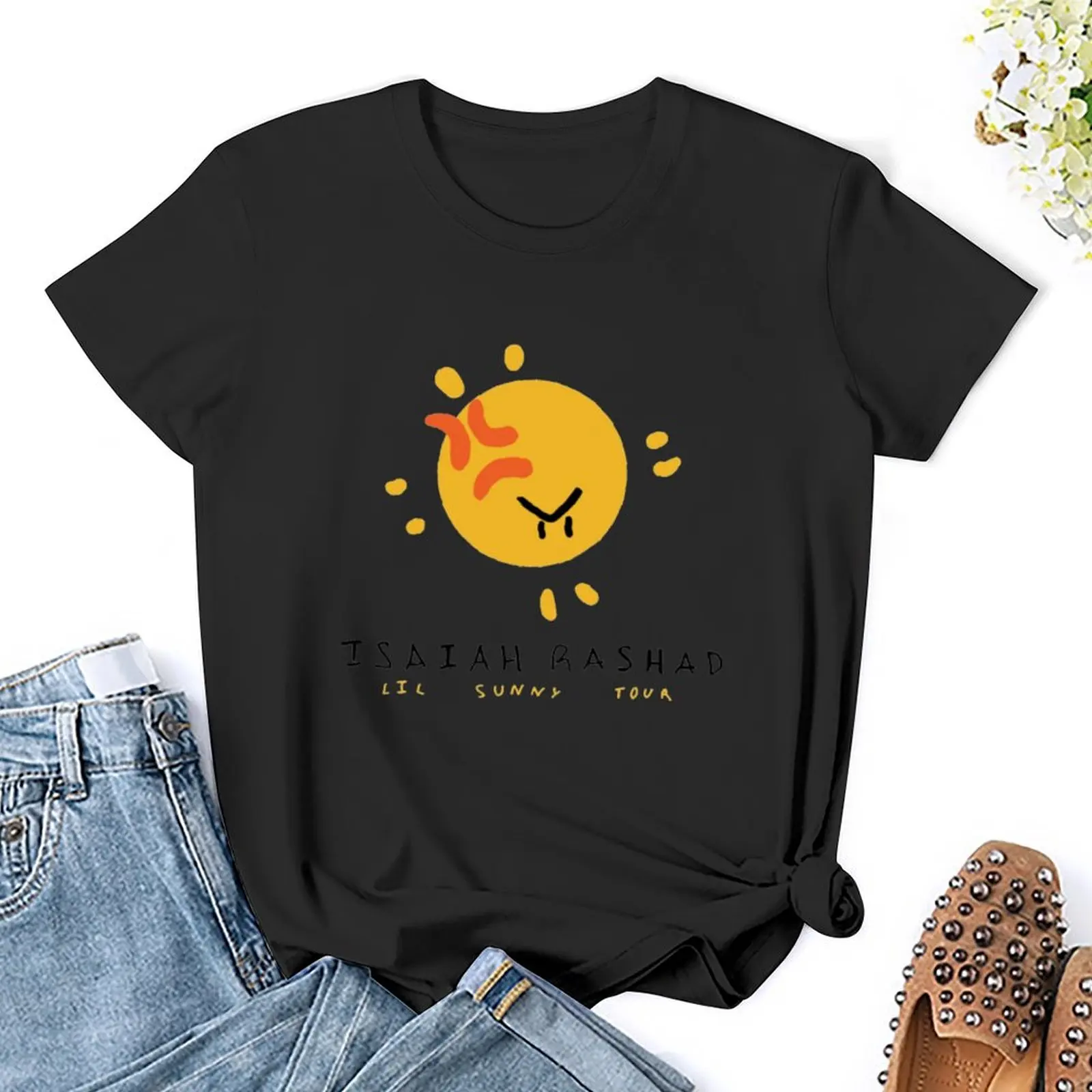 Logo Isaiah Lil Sunny Rashad Tour T-Shirt Grappige Tops Anime Kleding T Shirt Vrouwen