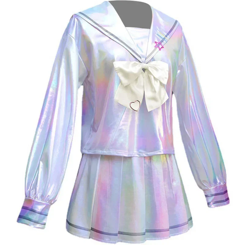 SN55Game NEEDY GIRL OVERDOSE KAngel Cosplay Costume Lolita Girls Sailor Suit Uniform Dress Halloween Carnival Anime School $5Q@1