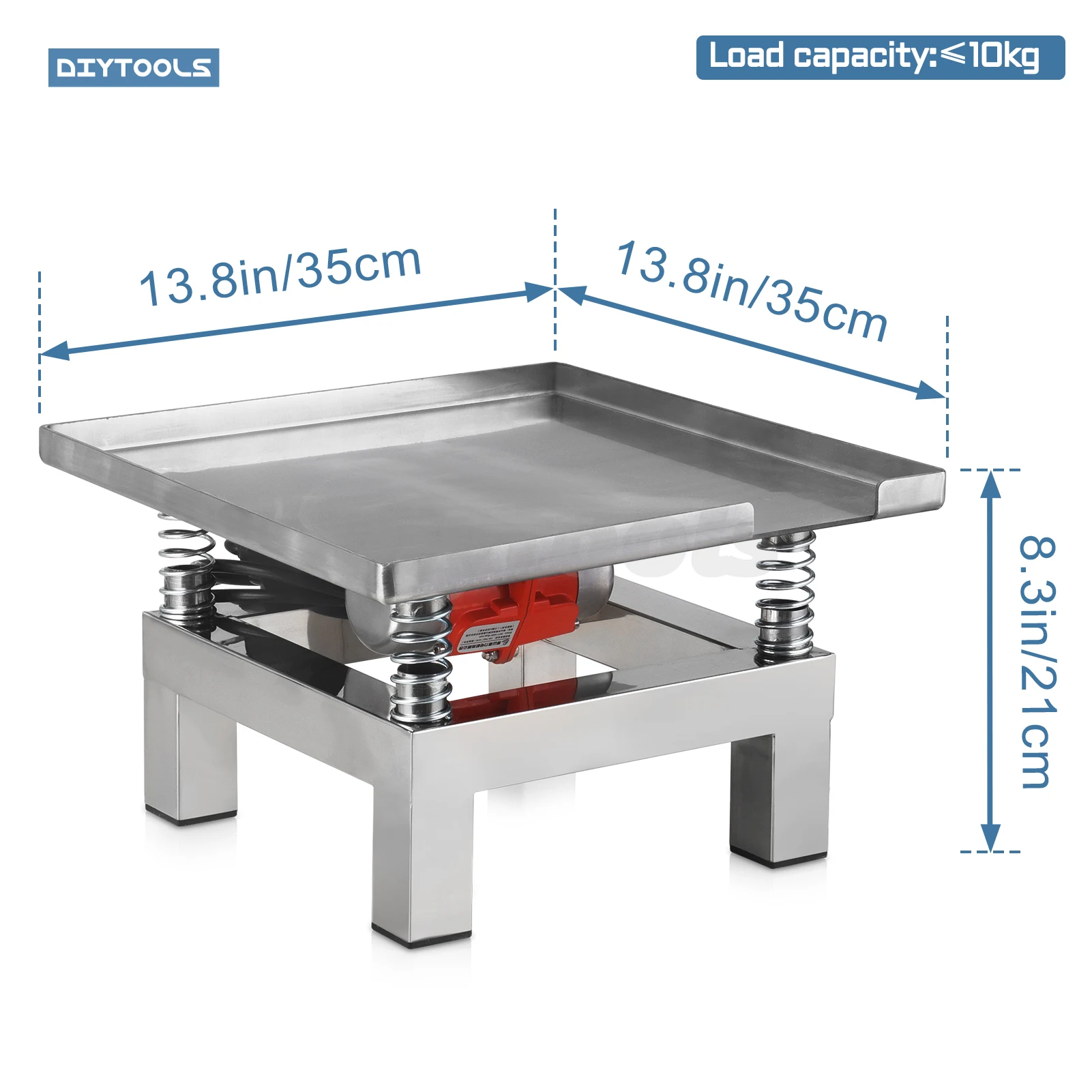 35*35cm Concrete Vibrating Table Stainless Steel Mini Vibration Test Bench Block Vibration Platform for Lab Construction Cement