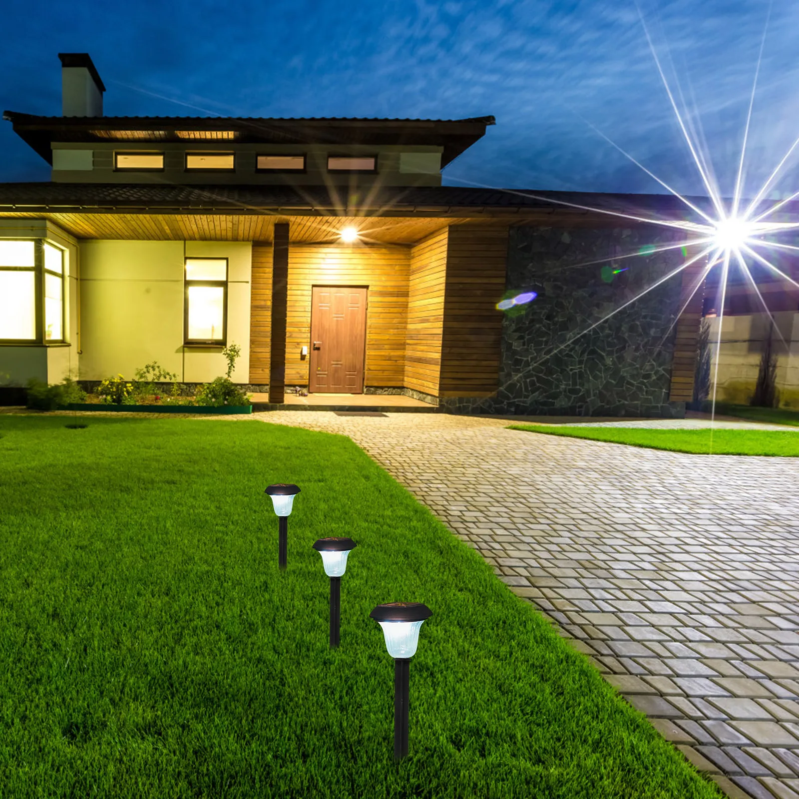 

10 Pcs Lawn Lamp Accessories Outdoor Light Stakes Ground Spike Lighting Replacement Plastic Spikes