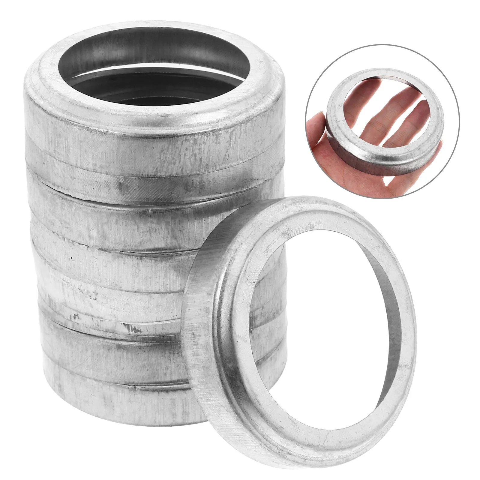 10Pcs Round Foot Cover Post Skirt Iron Decorative Stair Railing Accessories Fence Deck Porch Post Base Cover Sleeve Replacement