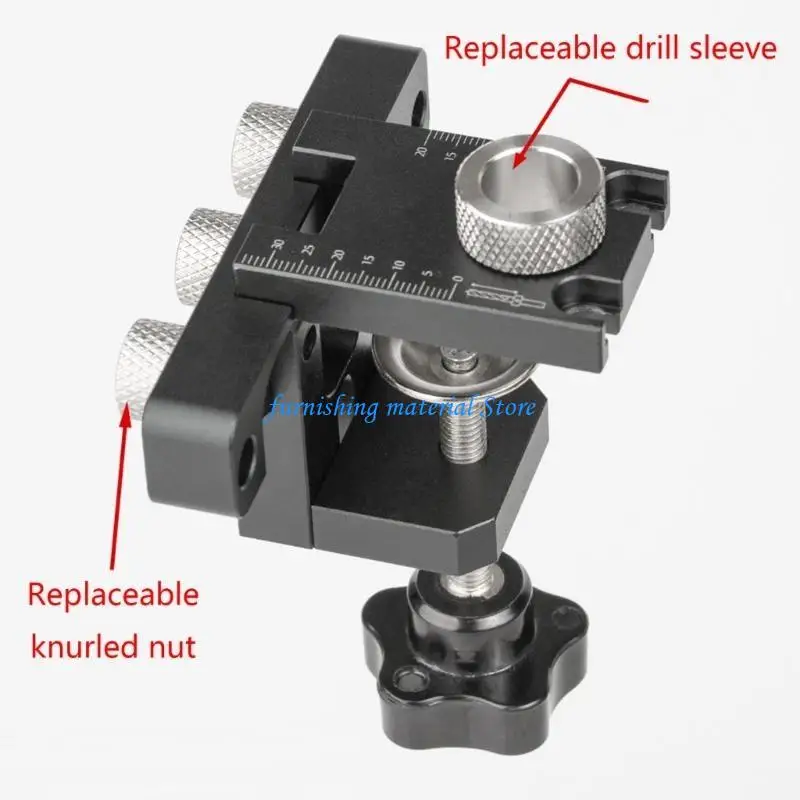y5gd مشبك سريع 3 في 1 دبوس الخشب Dowelling Jig قابلة للتعديل دليل الحفر puncher locator hole epener أدوات النجارة #3