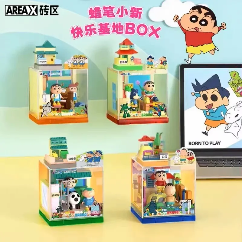 

Строительные блоки AREAX, карандаш Шин Чан, счастливая базовая коробка, сборка головоломок, игрушечные модели для мальчиков и девочек, рождественские подарки