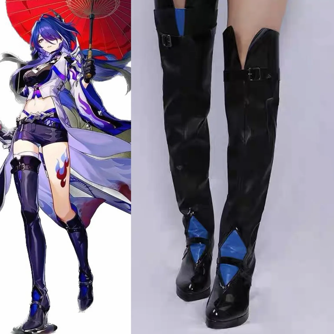 

Новая обувь для косплея Bobbie Cos Honkai: Star Rail Acheron на Хэллоуин, Рождество, комикс, con Game, вечерние туфли в стиле аниме, размеры 36-43