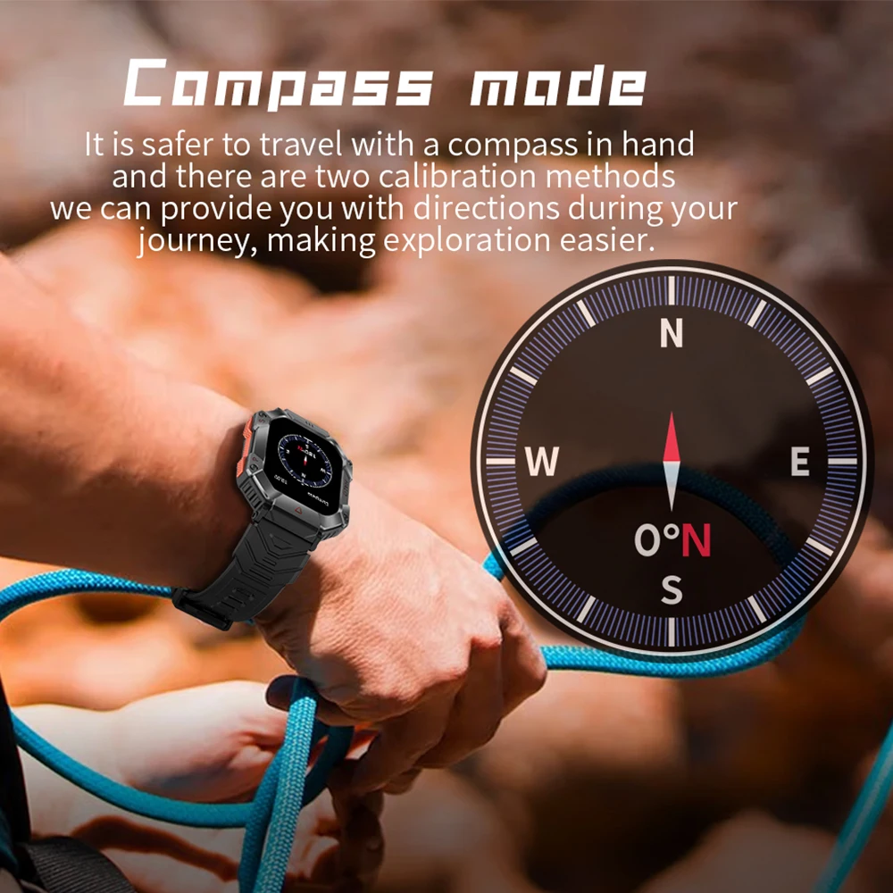 2023 New Bluetooth call Smart Watch Men IP68 Waterproof Outdoor Sports Fitness Tracker Health Monitor Smartwatch for Android IOS