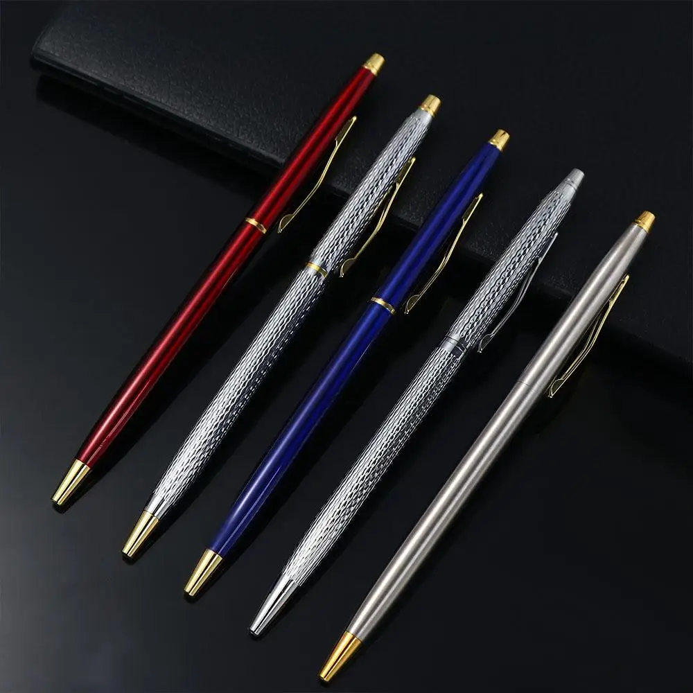 Ink Luxury Black Ink Business Writing Tools Stationery Golden Wist Wave Pattern Metal Pen Gel Pen Ballpoint Pen Sign Pen