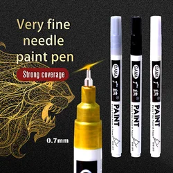 Ensemble de stylos de peinture en continu pour roche, pierre, céramique, verre, bois, toile, marqueurs de peinture acrylique, pointe extra-fine, 0.7mm, 2.8mm