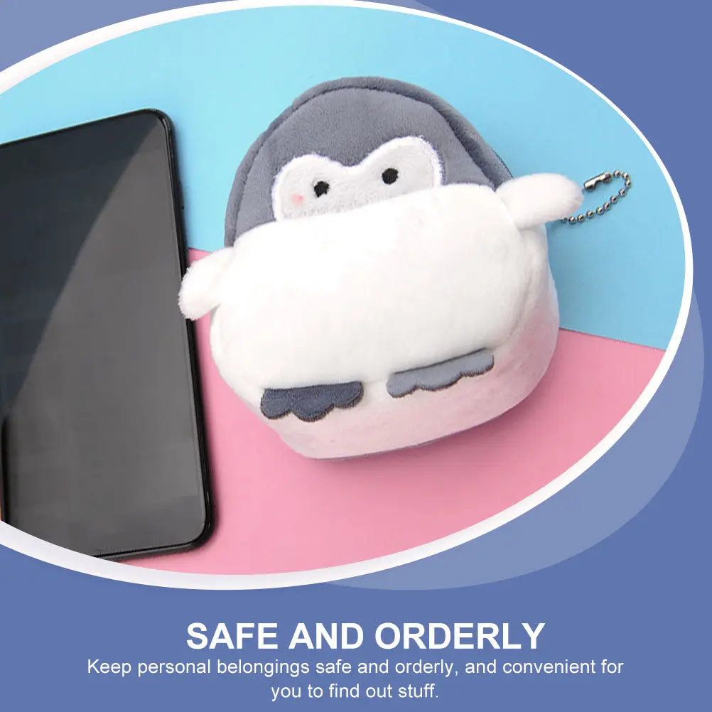 

Стильная сумка для монет с изображением пингвина, 2 шт., прочная тканевая сумка для монет для женщин и девочек, удобная сумка для хранения мелких предметов, удобная сумка для ежедневного использования