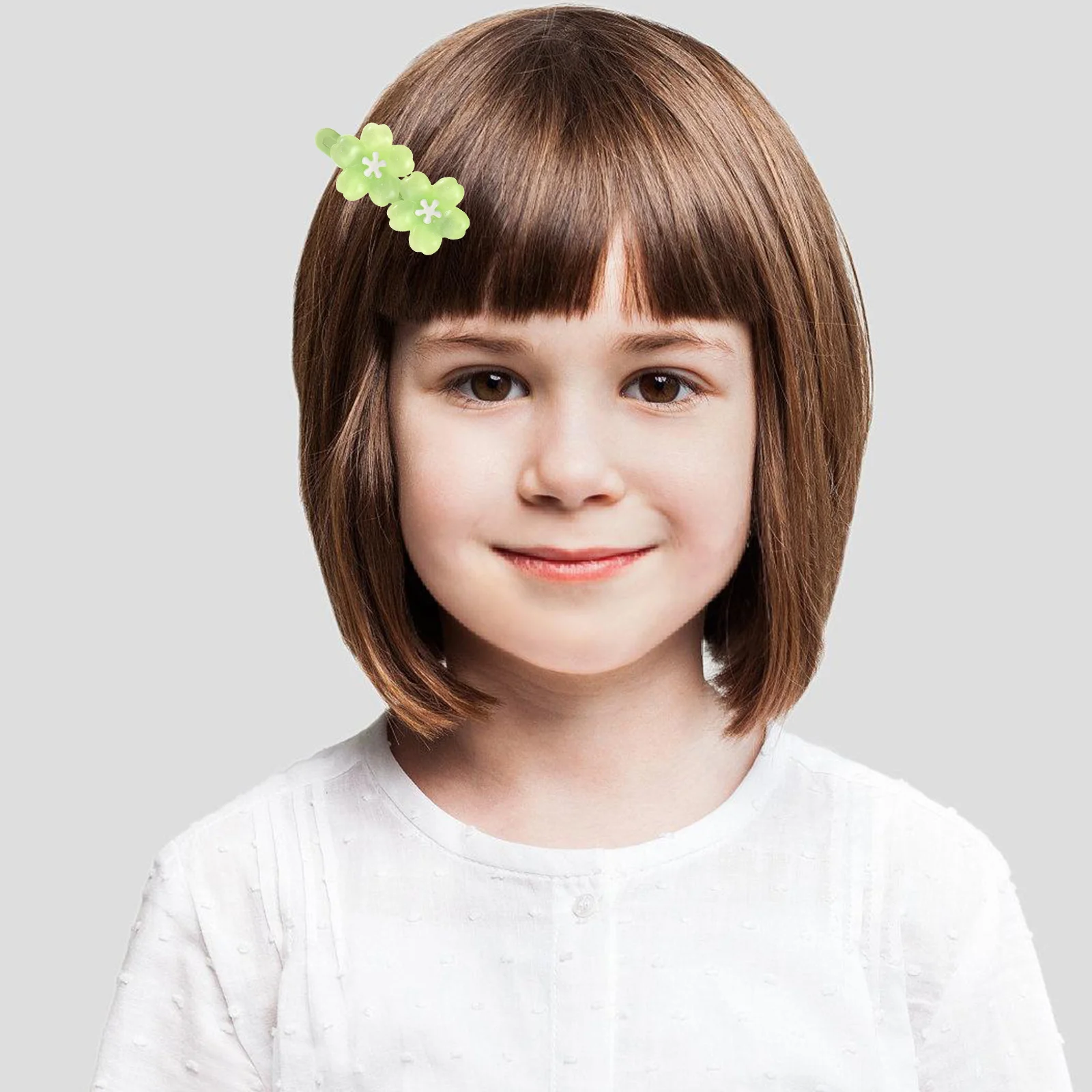 

9pcs Light Green Floral Hair Clips Summer Inspired Durable Resin Side Clip Barrettes Vintage Style Women Girls Accessories