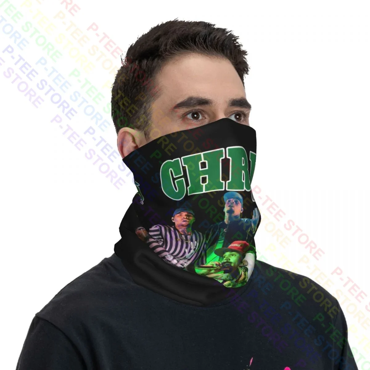 Chris Brown Neck Gaiter Bandana Scarf Face Mask Summer Quick Dry Outdoor Sports