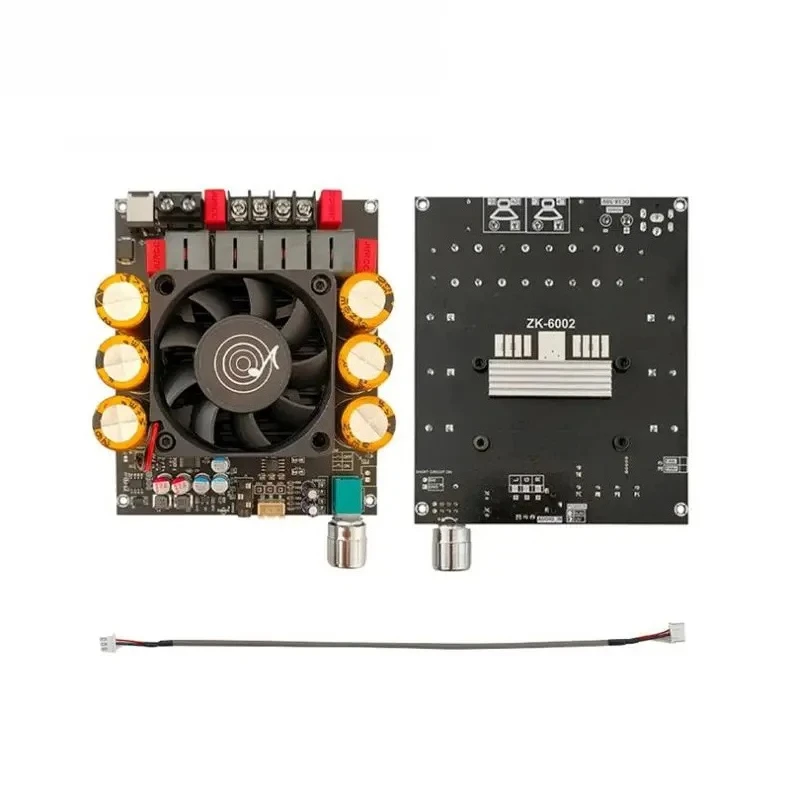 

2.0 Stereo High Low Tone Power Amplifier Board DC18-50V ZK-6002 Pure Post Stage 600W+600W Audio Voice Control Modules Kits