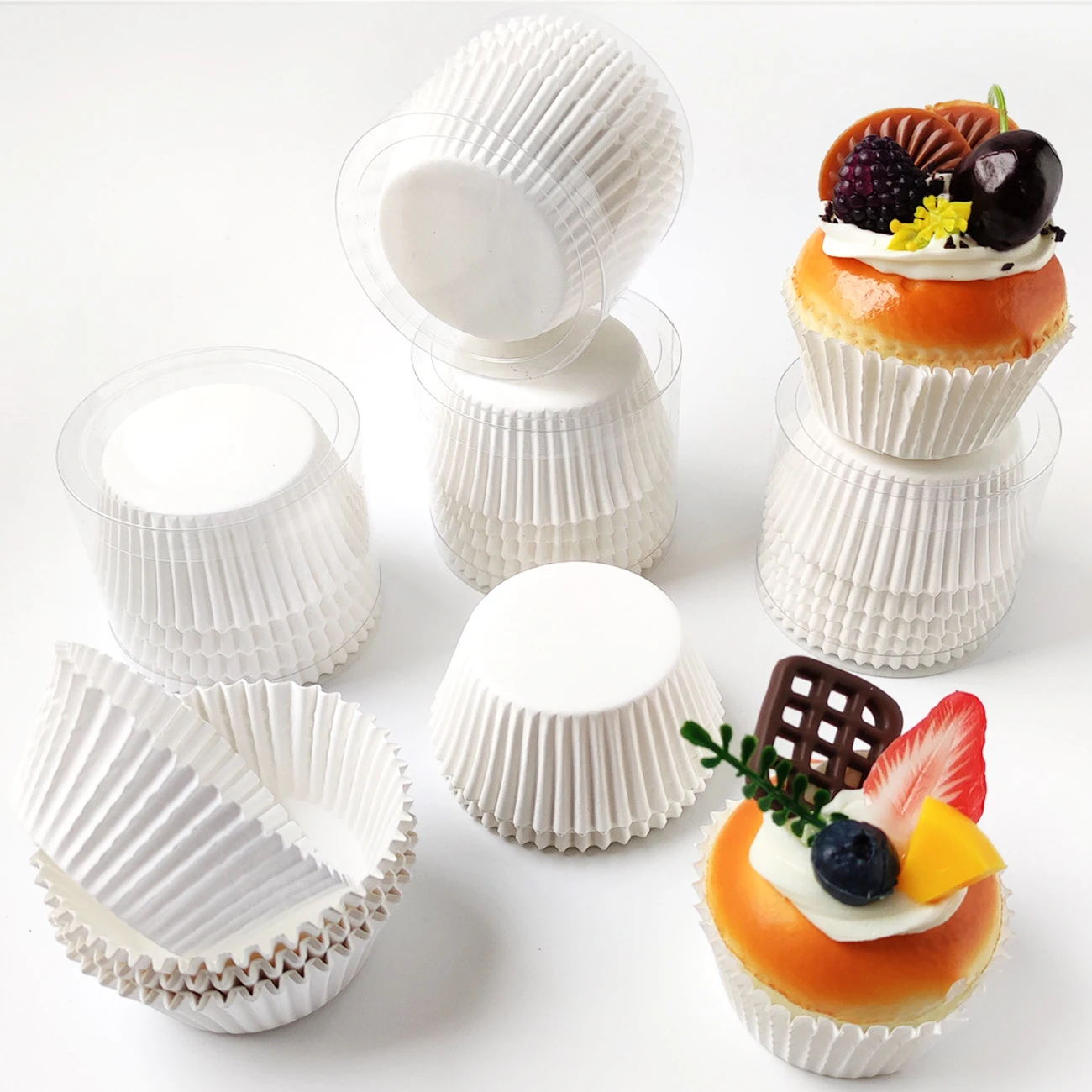 100/200/300/500Pcs Muffin Cupcake Baking Cups Liners High-temperature Baking Tray Cake Greaseproof Paper Cup Mold Wrappers Tools