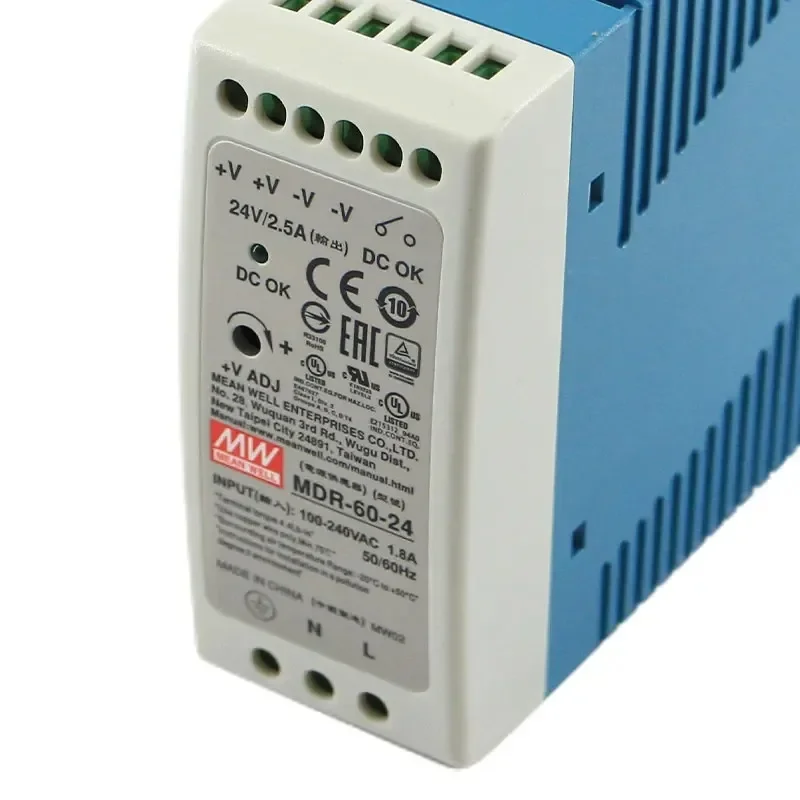 Mean Well MDR-60-24 2.5A DIN RAIL Switching  Power Supply Mean Well Mdr 60 24