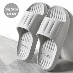 Big Size 48-49 Men Summer Slippers Women's Flats Slides Couples Non-slip House Shoes Soft EVA Flip Flops Indoor Outdoor Sandals
