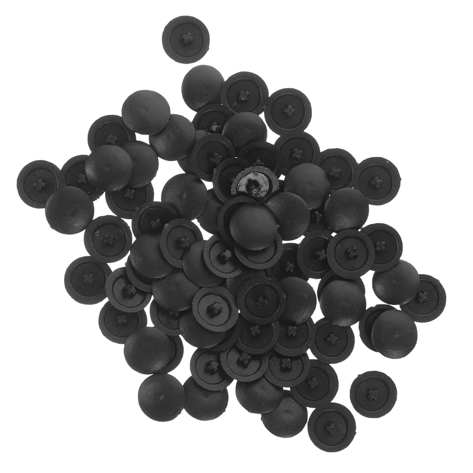 500pcs 10mm Black Plastic Decorative Screw Covers – Weatherproof Furniture Cabinet Hole Plugs for DIY Hardware