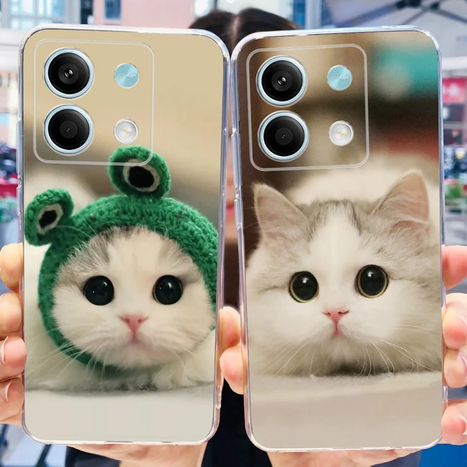 غطاء خلفي مطاطي ناعم شفاف ، نمط ملون ، شاومي ريدمي نوت 13 4G ، 13 برو ، 13R برو