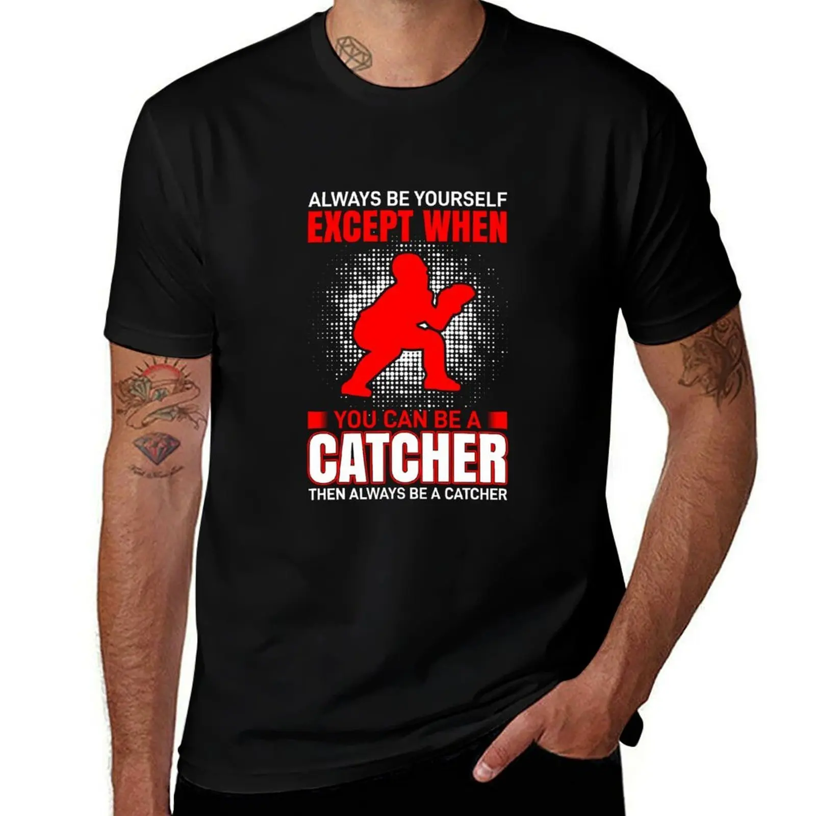 

Football Catcher Slogan Funny American USA Superbowl College T Shirt T-Shirt oversizeds shirts graphic tee mens workout shirts