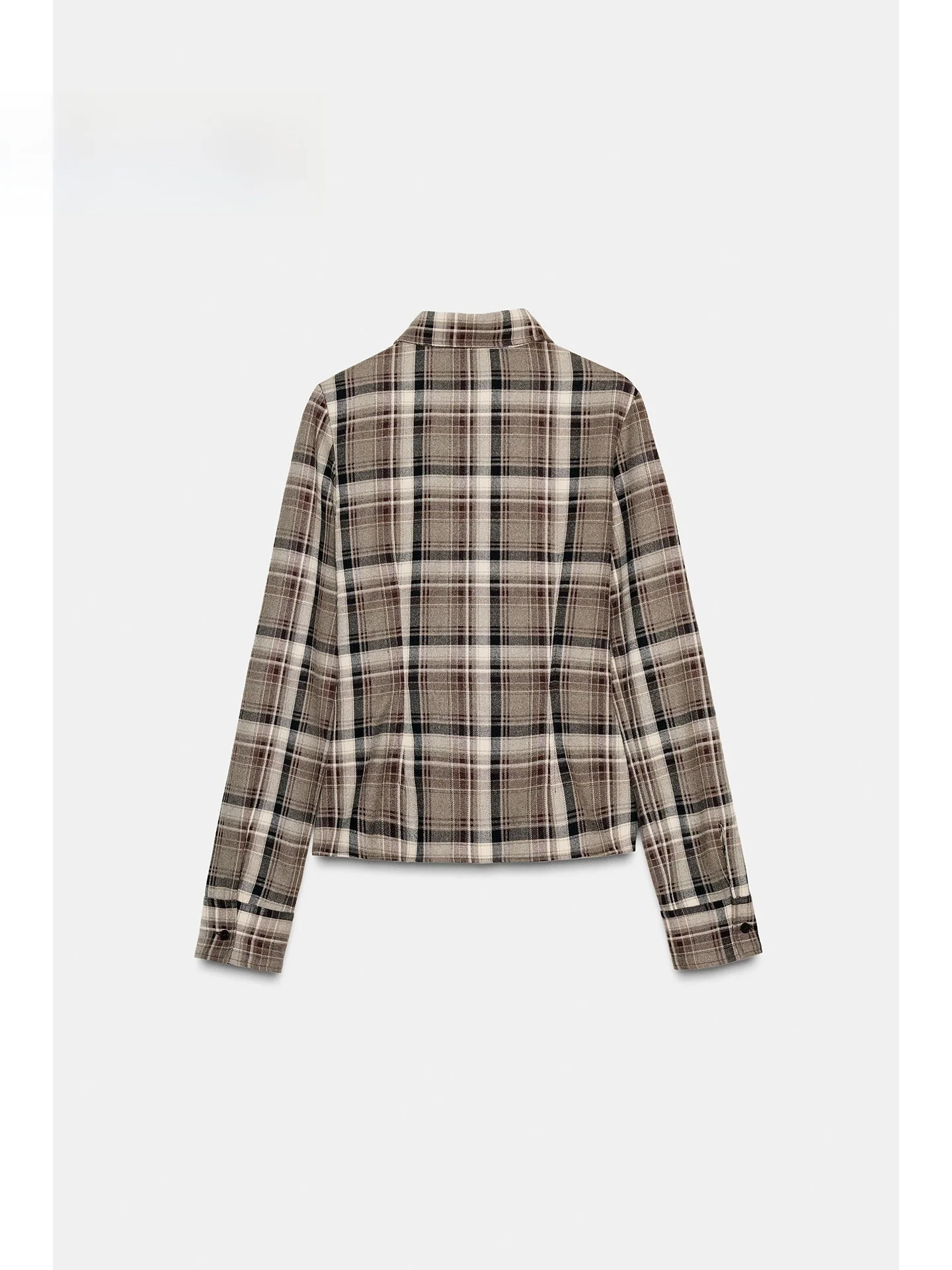 Faionable Plaid Long Sve Slim Fit irt, женская повседневная одежда премиум-класса с затягивающей талией, зима 2021, женская одежда премиум-класса