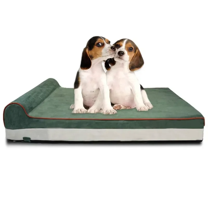 Luxury Orthopedic Memory Foam Dog Bed with Cooling Fleece Fabric Removable Washable Cover Comfortable Pet Sleeping Mat