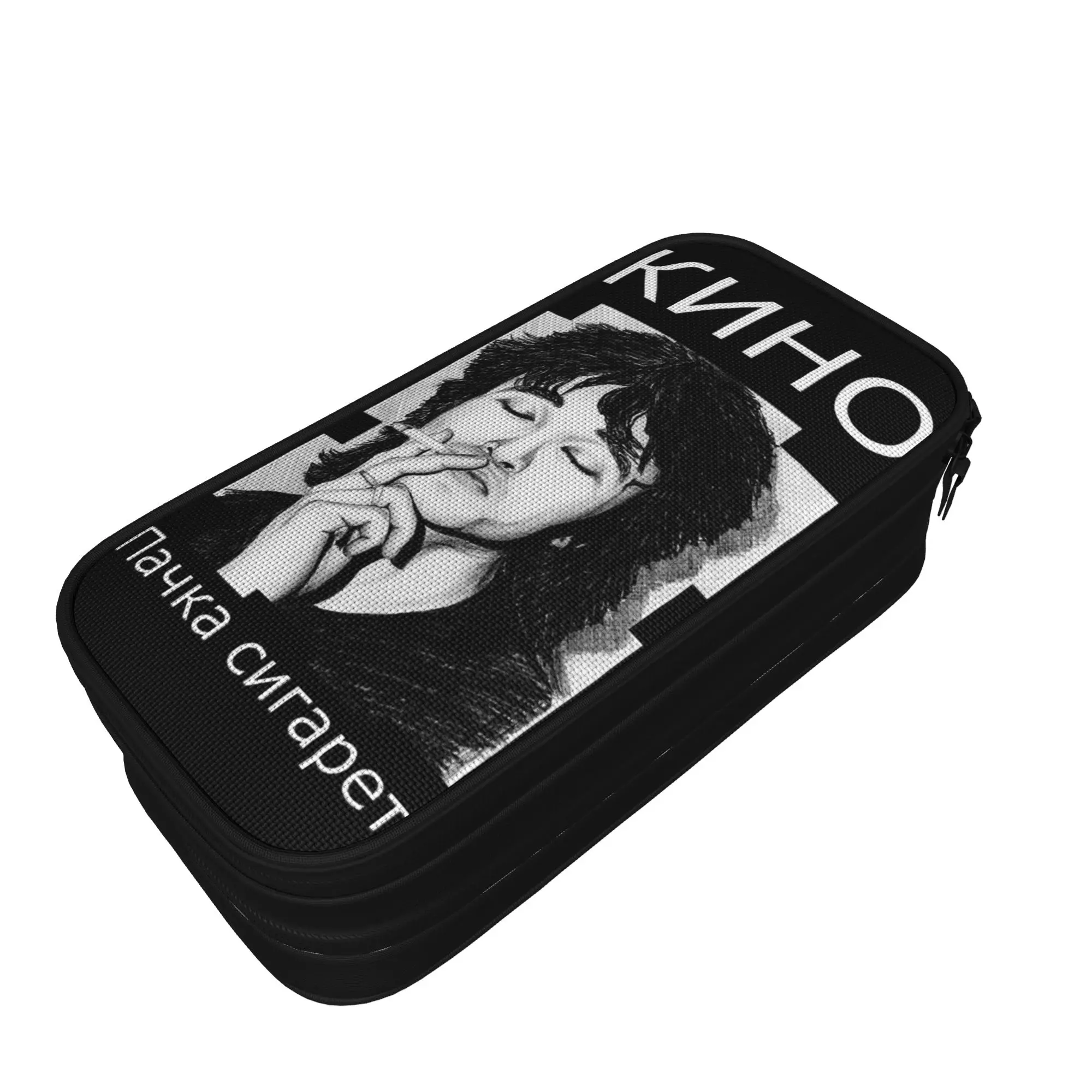 Kino Pack of Cigarettes Viktor Tsois Pencil Case New   Pen Box Bag for Student Large Storage School Supplies Gift Pencil Pouch