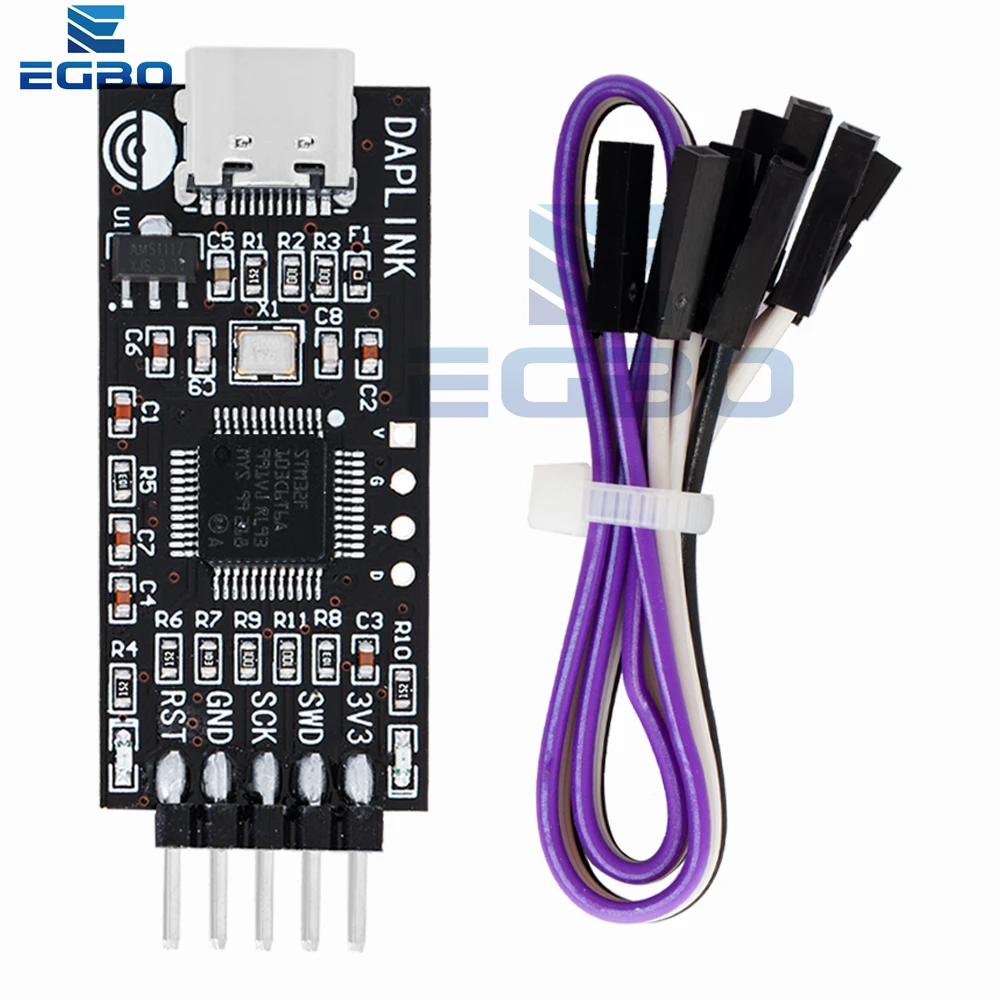 EGBO DAPLINK عالي الجودة يحل محل موقد JLINK OB/STLINK STM32 ومنزلق وذراع محاكي لاردوينو