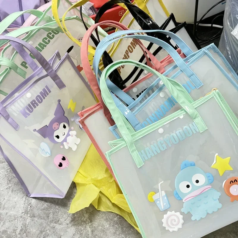 

Kuromi My Melody Anime Kawaii Sanrio Ins Handbag Cute Cartoon Pochacco Waterproof Toiletry Storage Bag Ins Gifts for Girls