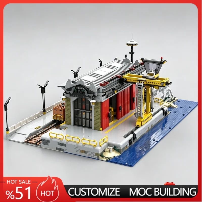 

4818Pcs Pier One Railway Dock Custom MOC City Building Scene Model Educational Assembly Toy Birthday Special Gift For Collection