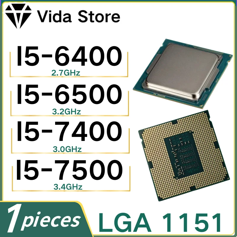 1PCS Used Xeon  LGA 1151 I5-6400 I5-6500 I5-7400 I5-7500 I5 6400 I5 6500 I5 7400 I5 7500