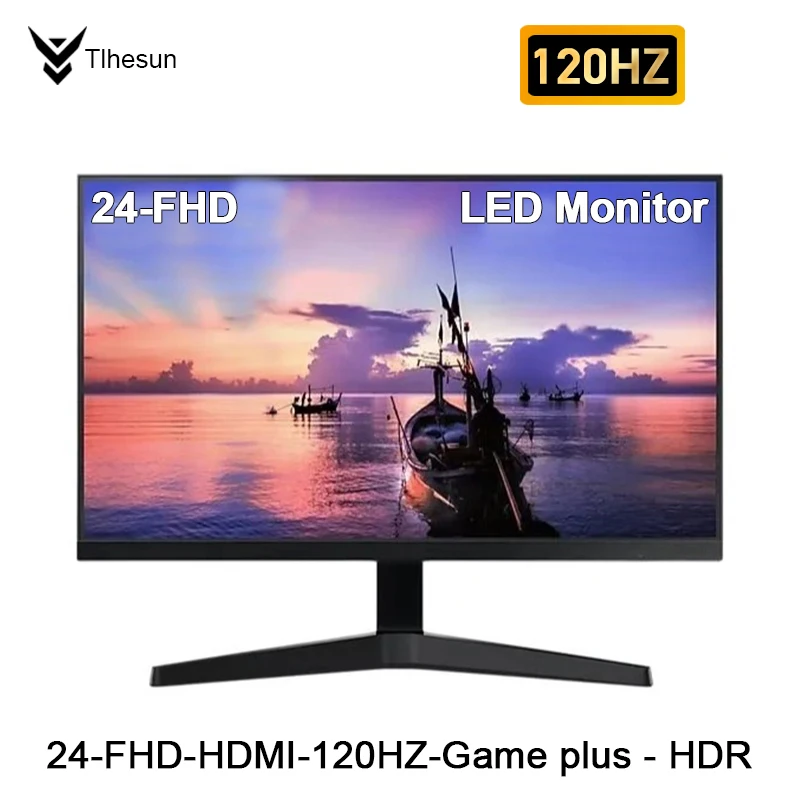 24 inch monitor, 120Hz IPS computer game screen, 1920*1080 resolution FullHD-HDR-VGA + HDMI 1ms GTG