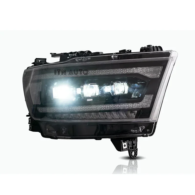 Upgrade Full LED Dynamic 3 Eyes Headlight Headlamp Assembly For Dodge Ram 1500 2019 2020 2021 Head Lamp Head Light Plug And Play