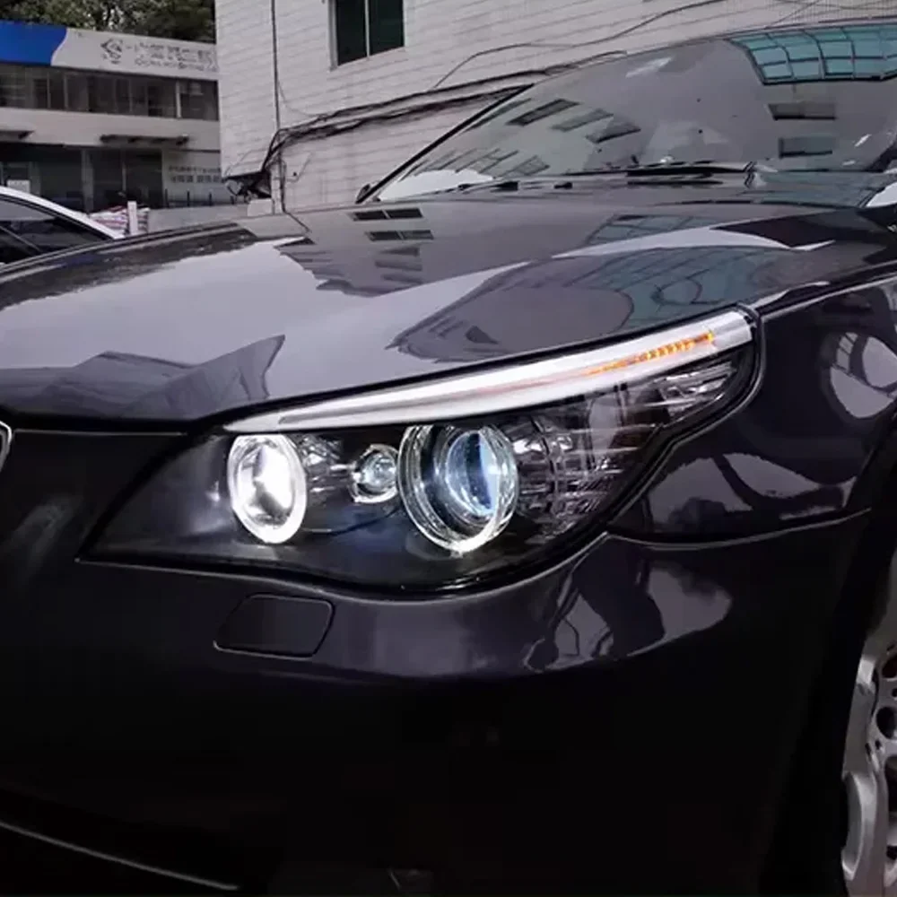 

Для BMW 5 серии E60 520 523 525 2003-2010, обновленная сборка автомобильных фар, высококачественный автомобильный светодиодный проектор, аксессуары для инструментов, линзы