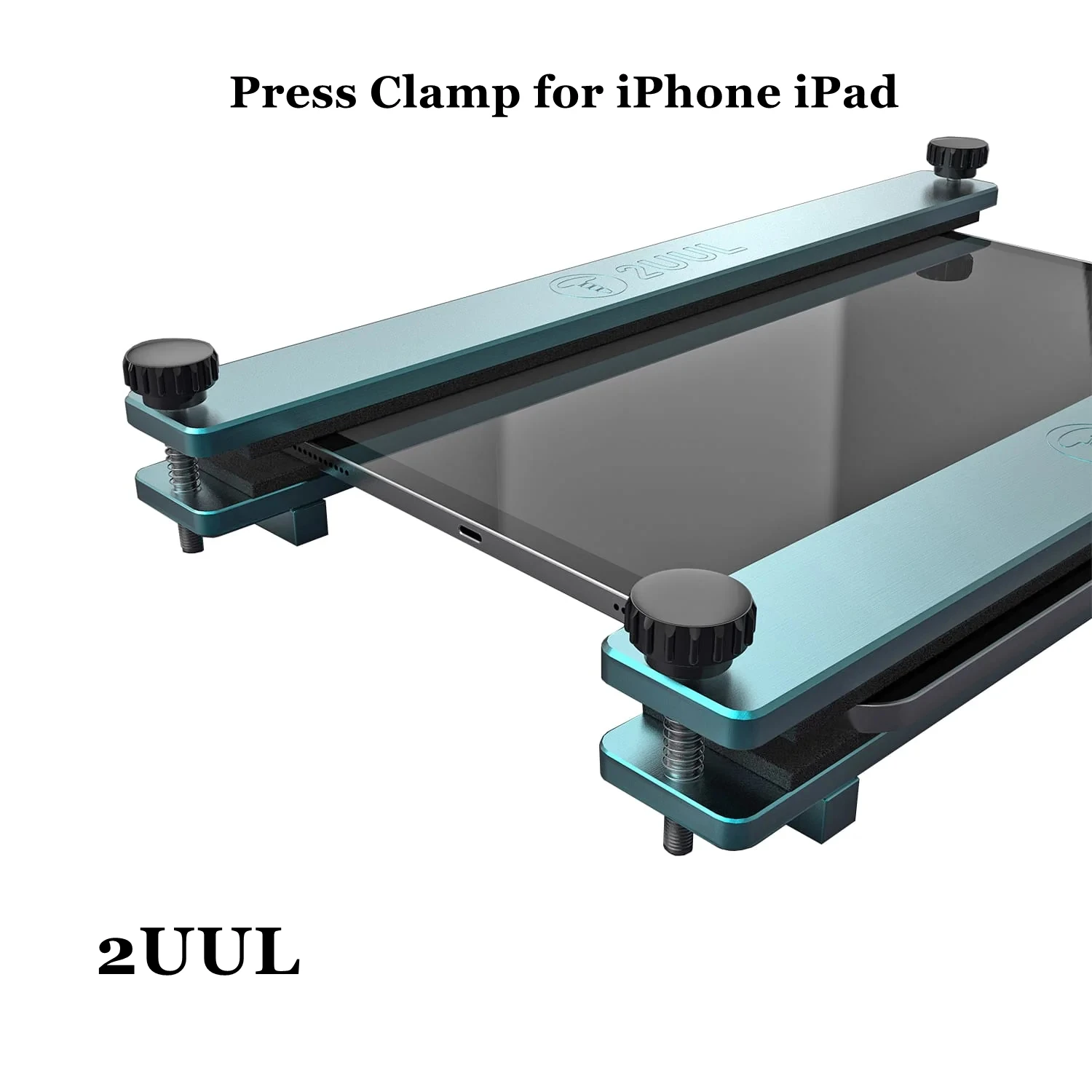 

2UUL DA02 Oversize Metal Press Clamp Screen Clip Fixture Back Glass Press Mold for iPhone iPad Repair