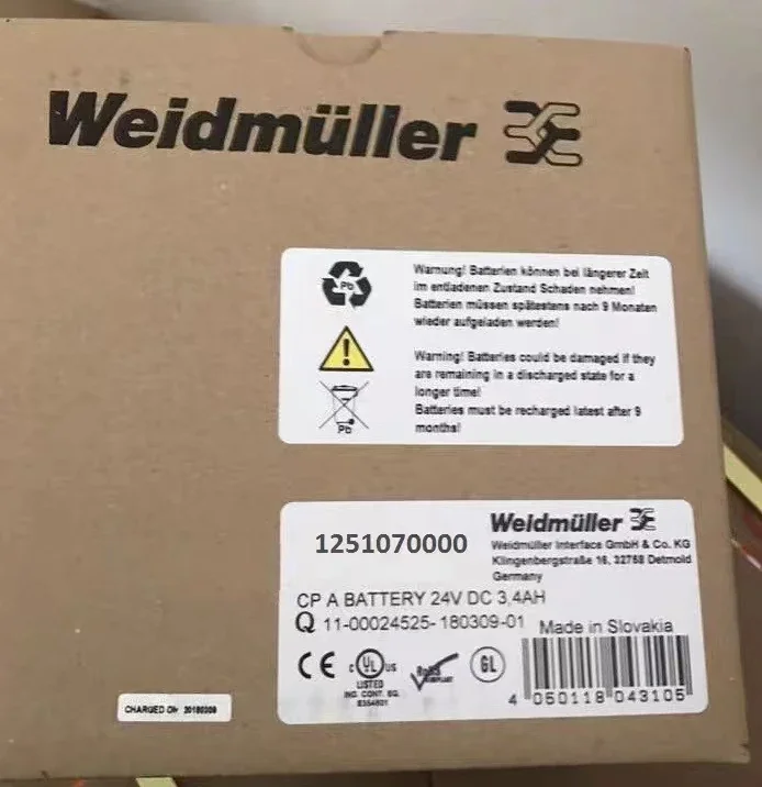 Weidmuller power supply 2789900000 brand new original DURA ECO LA-BAT 24V 3.4AH