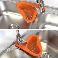 Kitchen Sink Drain Strainer Basket Leftover Garbage Filter Swan Shape Hanging Vegetable Washing Drainer Triangular Storage Rack