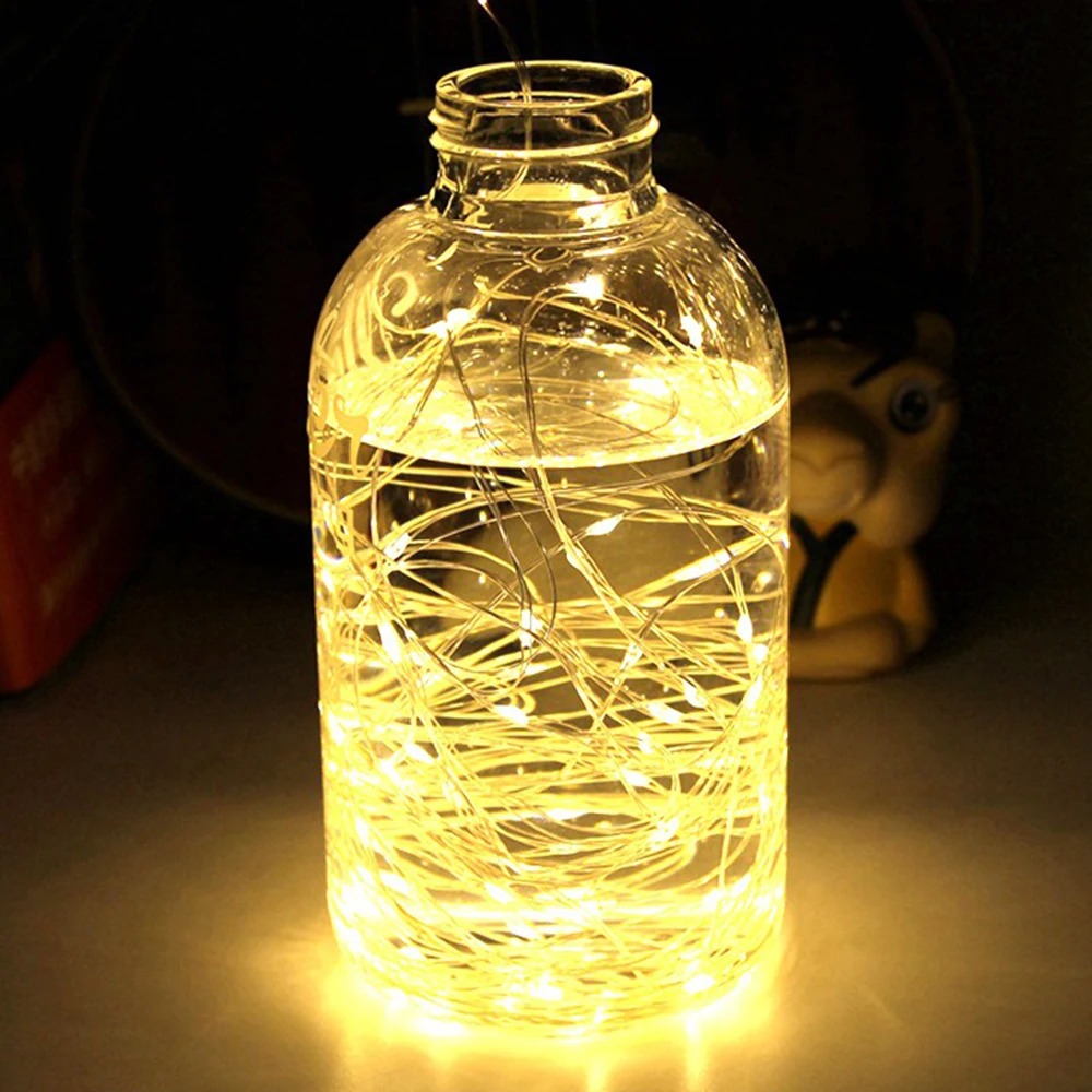 5M-50M LED String Lights Silver Copper Wire 12V Fairy Night Lamp for Chiristmas Garland Bedroom Light Indoor Wedding Decoration