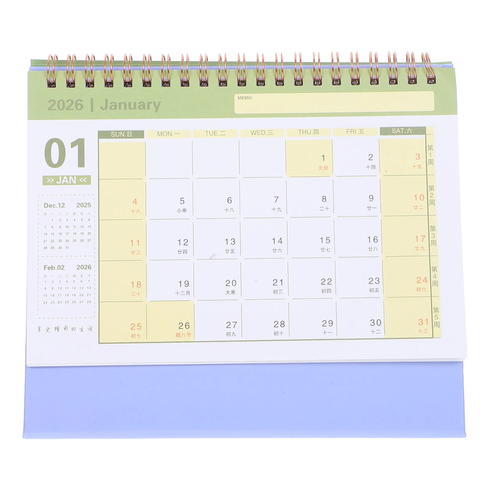 

2026 Standing Flip Desktop Calendar Compact Office Desk Planner Foldable Design Thick Paper Daily Schedule Organizer For