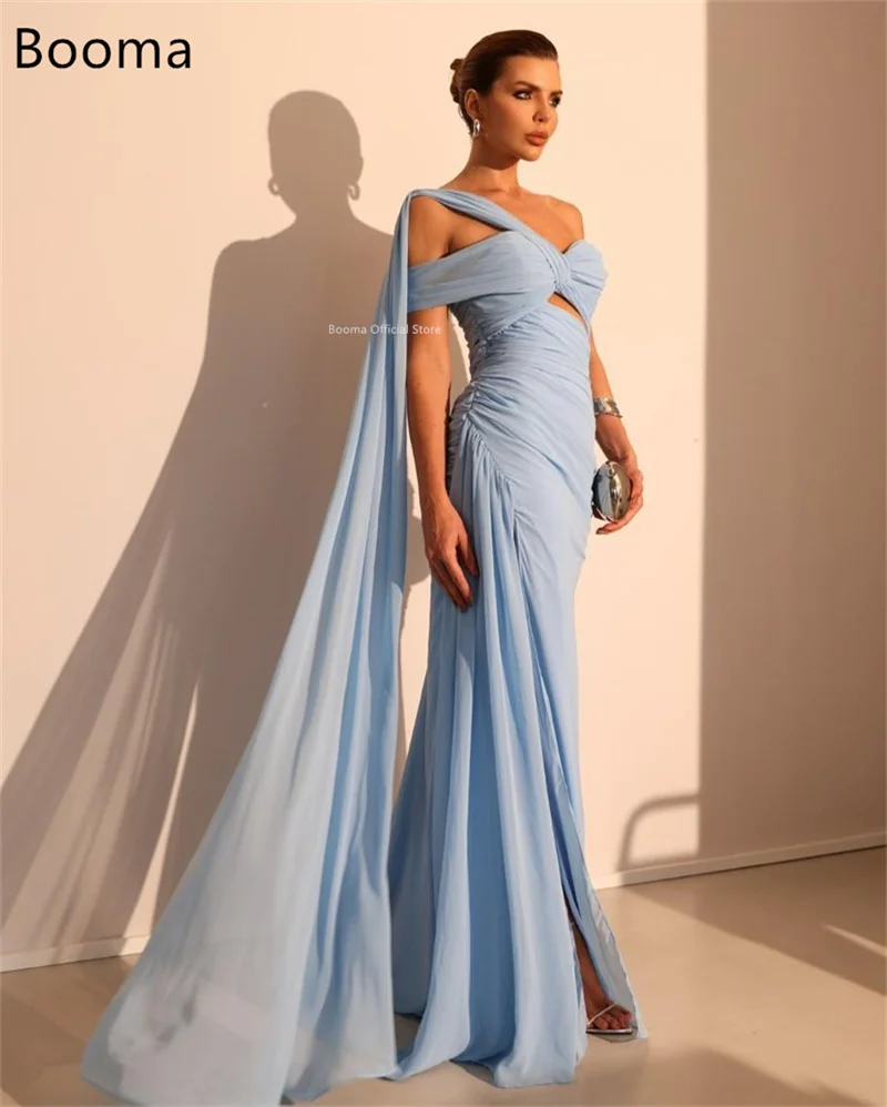 Booma Mermaid Simple Evening Dresses Pleat Long Sleeveless Formal Dresses for Women Elegant Prom Gowns Custom Made 2025 image 2