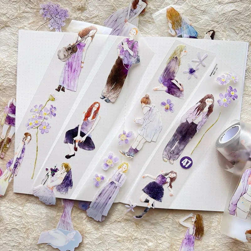 ding-ding-vol-13-[47-a-little-purple]-cinta-adhesiva-original-pintada-a-mano-para-scrapbooking